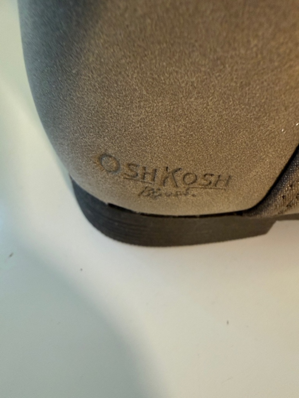 OshKosh B'gosh Taupe Girls Ankle Boots with Cutout Detail - Picture 4 of 10